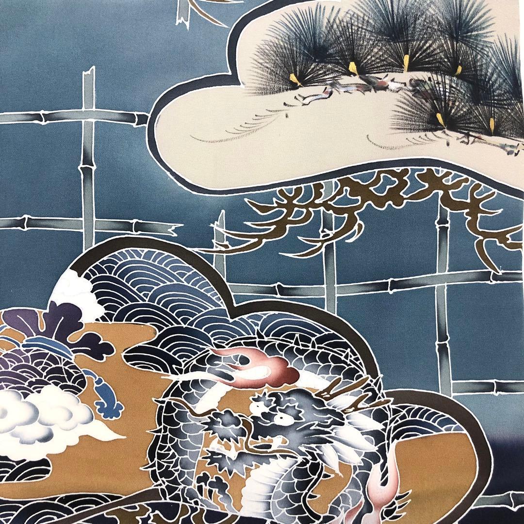 子供着物 お宮参り 七五三 祝着 襦袢付 松に鷲 龍 青海波 CK-7387