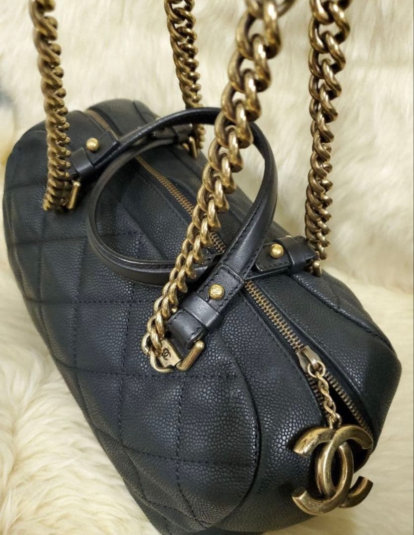 CHANEL キャビアスキン　2wayショルダーバッグ