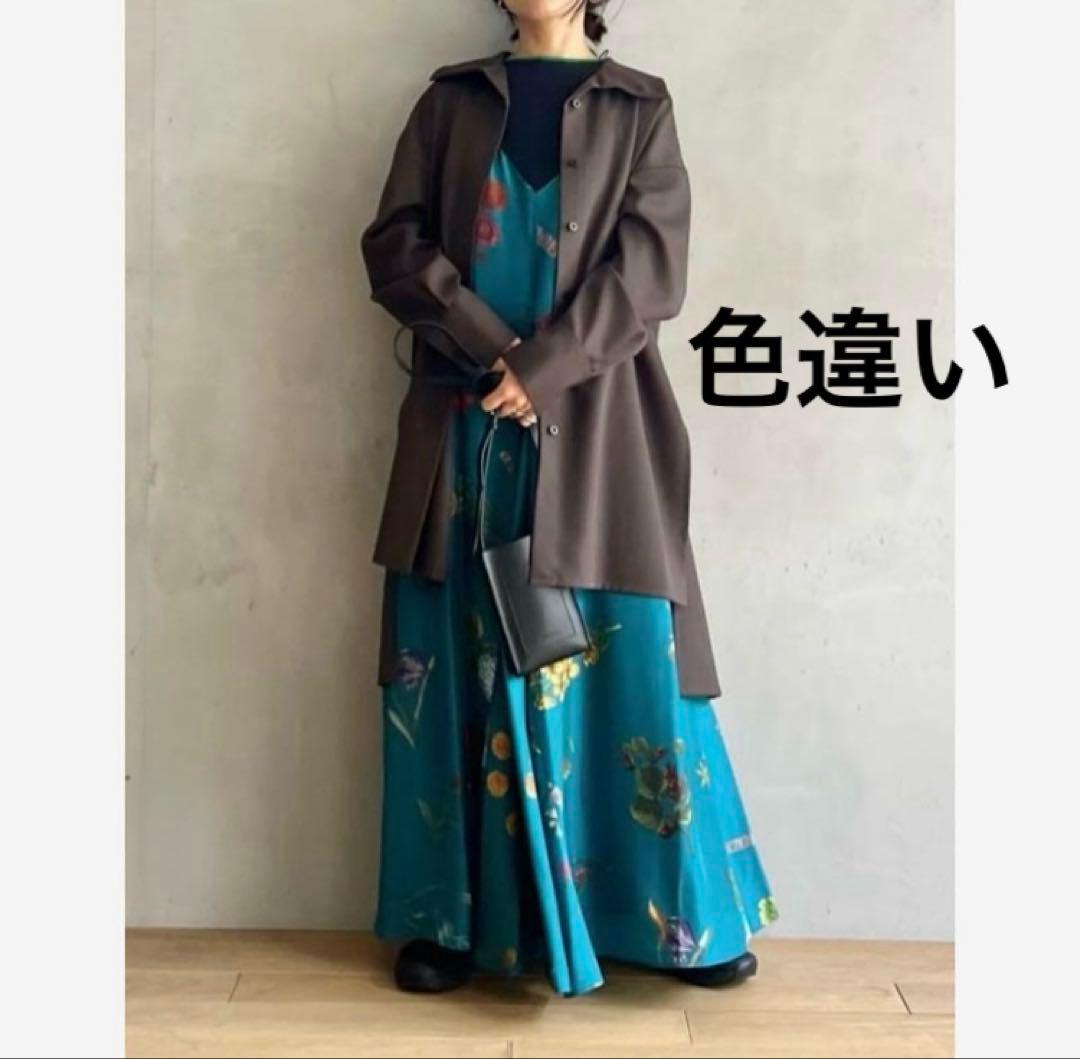 CABaN キャバン　ウールツイル　ハイネックロングシャツ　S ダークネイビー