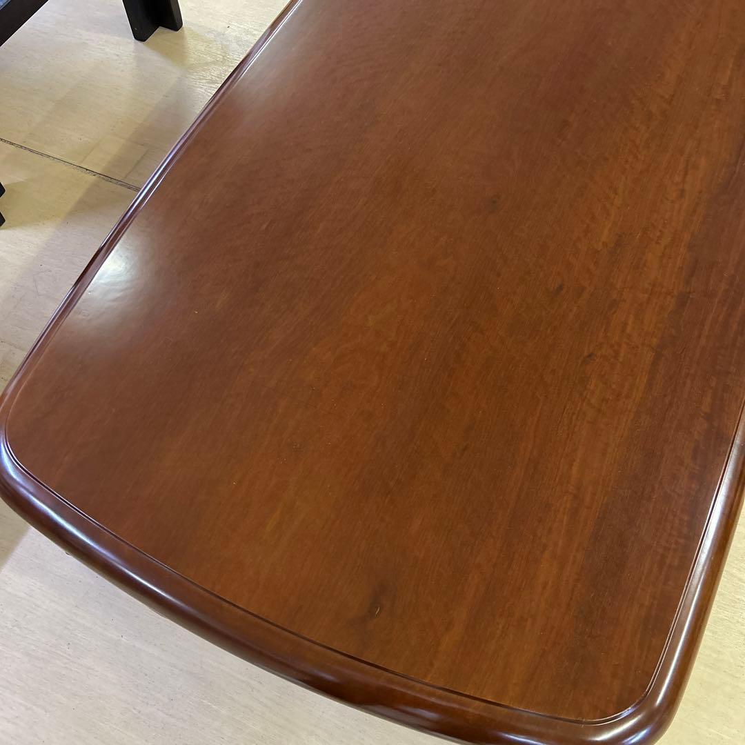 希少☆花梨無垢一枚板 座卓 応接台 猫脚 リビングテーブル 昭和レトロ 高級品