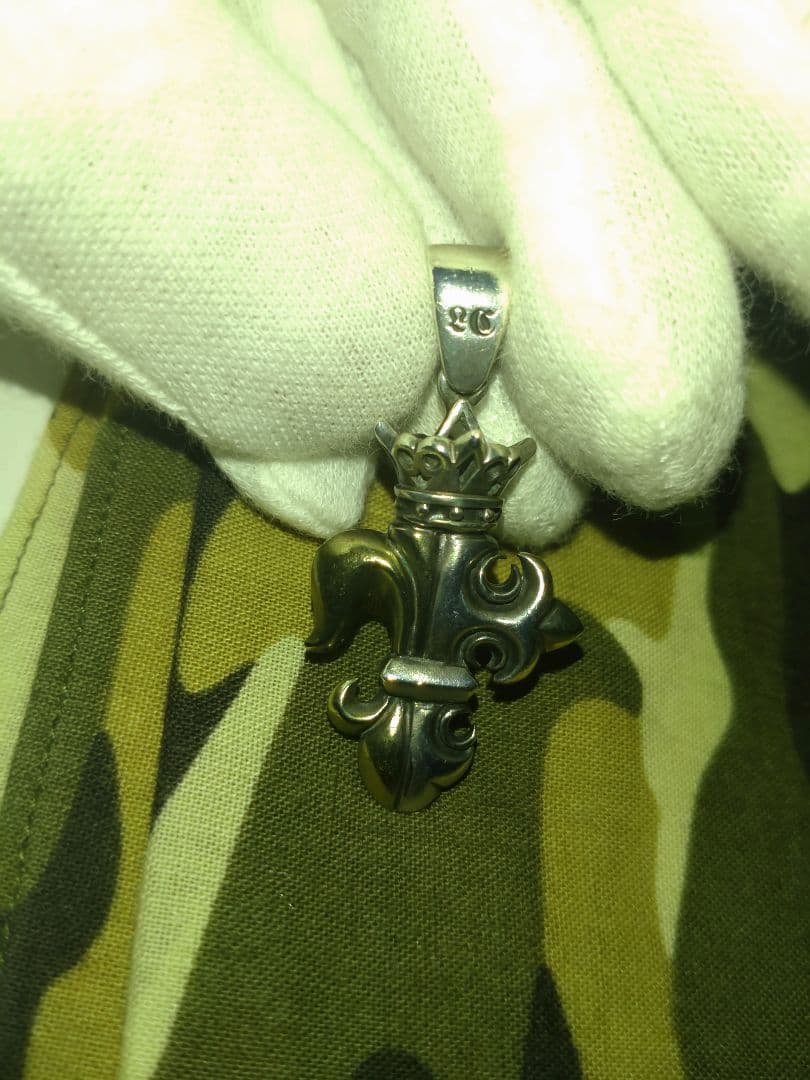 ロードキャメロット百合王冠十字トップ☆オマケ、チェーン 50cm♪シルバー925