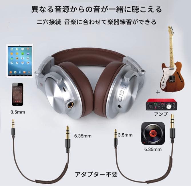 ヘッドホン Bluetooth 5.2 ワイヤレスヘッドホン 72時間再生密閉型