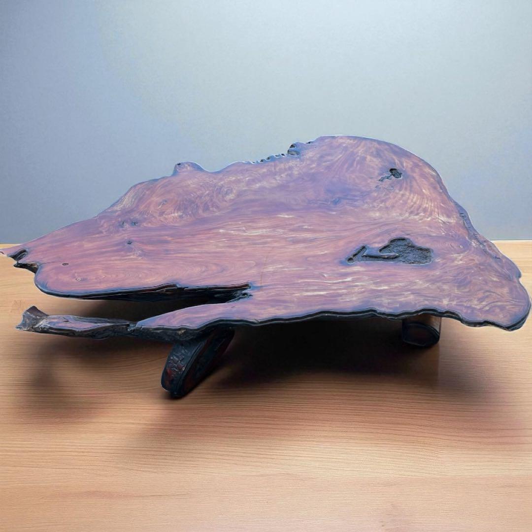 一点物❣️送料無料✨天然木 無垢 一枚板 座卓 アート家具 128cm 和モダン