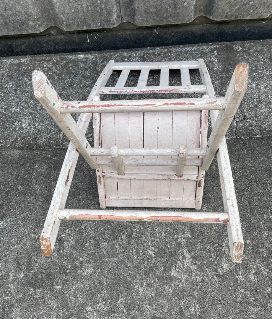 ビンテージ/フォールディングチェア/チェア/椅子/ナチュラルカラー/ホワイト