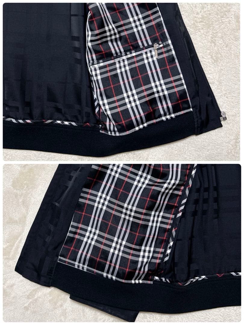 美品 バーバリー ブラックレーベル 2way シャドー チェック ブルゾン L