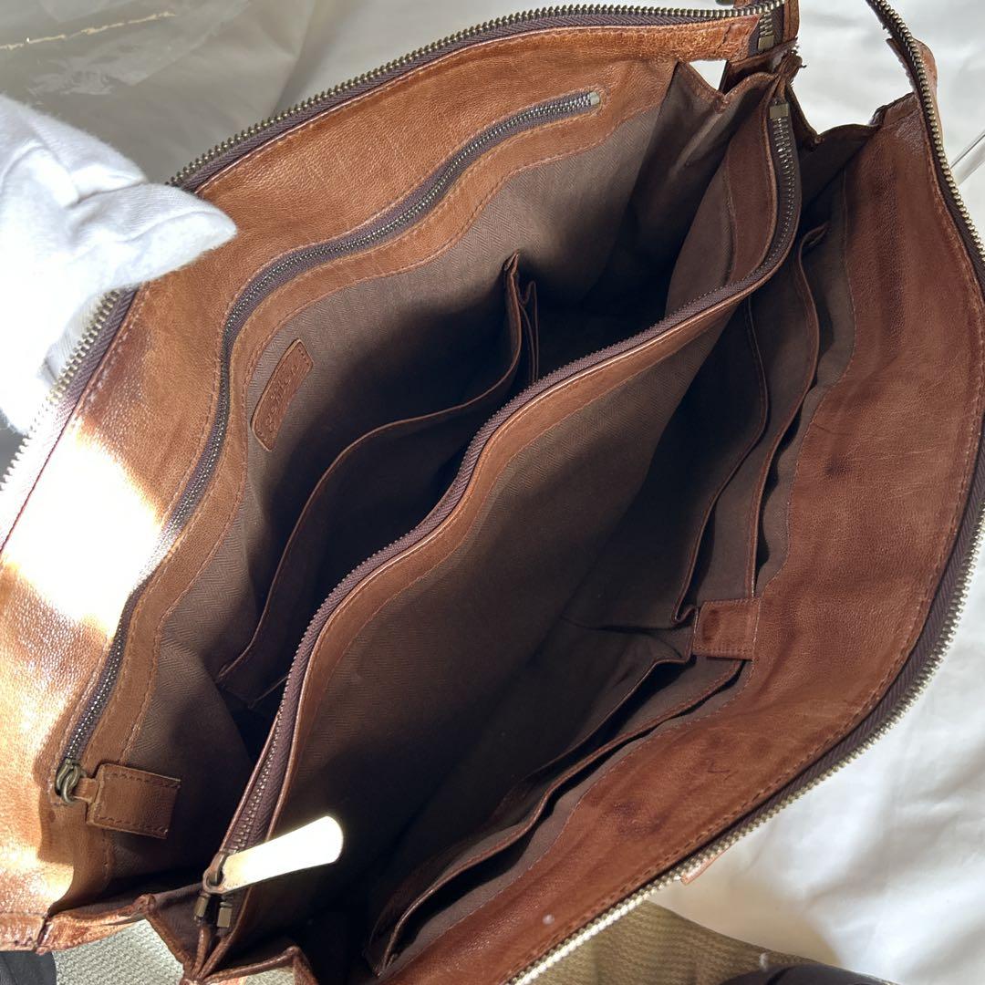 【希少】dan genten ビジネスバッグ ブリーフケース オールレザー A4