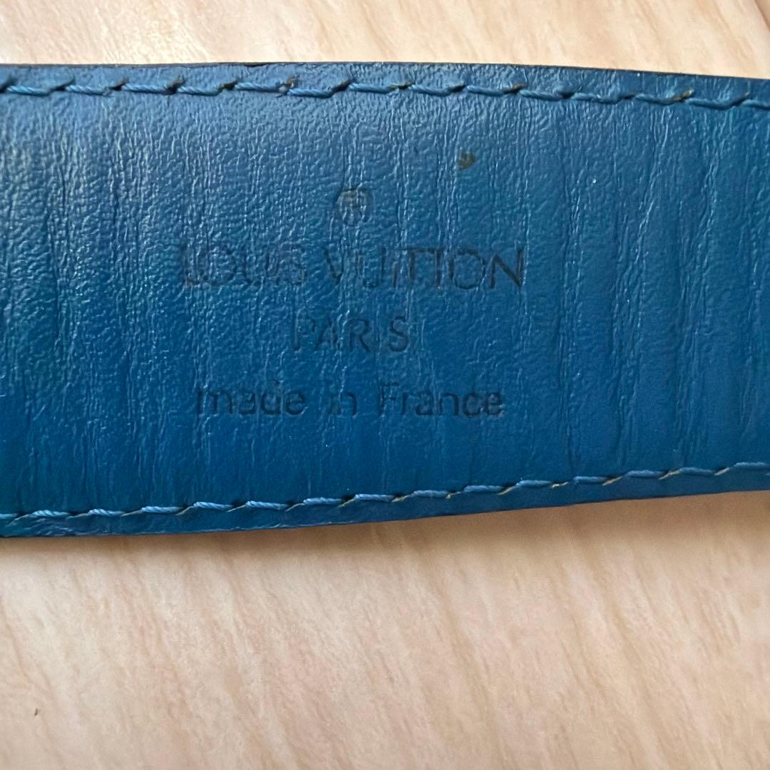 LOUIS VUITTON 全長約90cm エピ サンチュール レザーベルト　青
