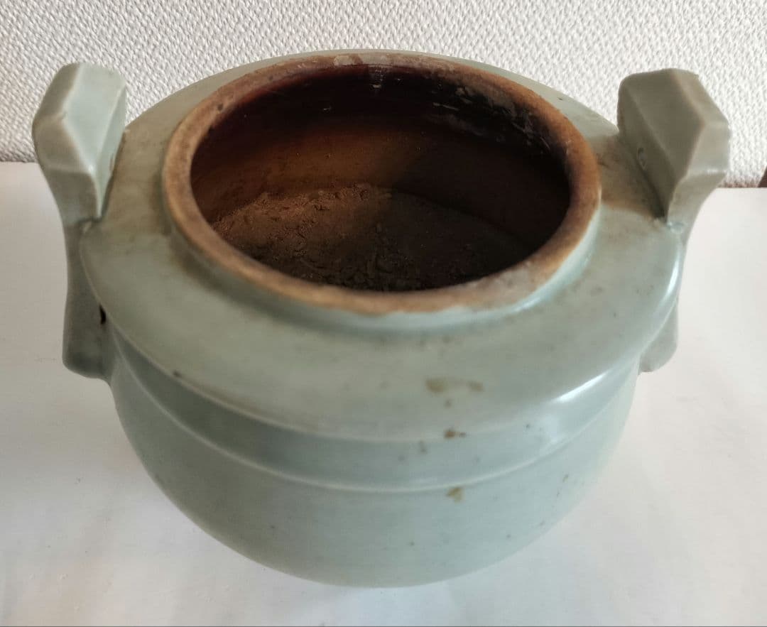 李朝　白磁香炉