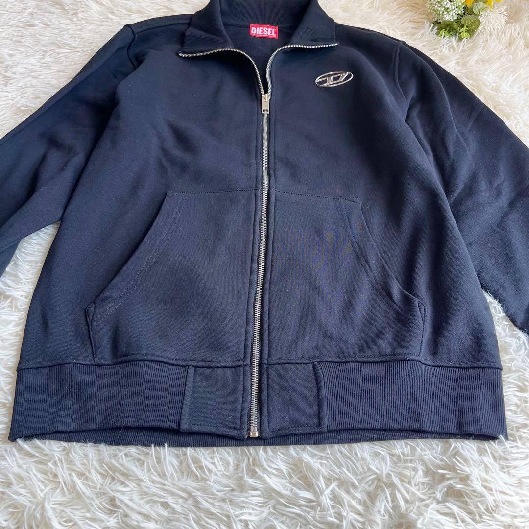 DIESEL ディーゼル ジップアップスウェット L ブラック