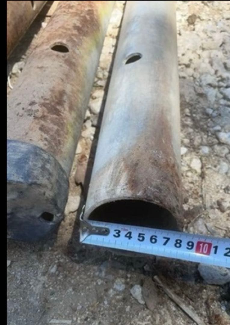 鉄柱 電柱 仮設ポール 電線引き込み 電工 住宅設備 電信柱