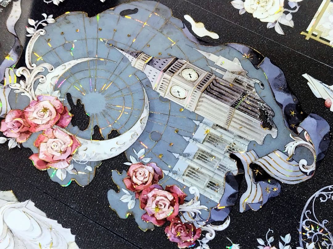 切売 865★ 海外 マスキングテープ マステ PET 装飾 花 背景 贝壳金