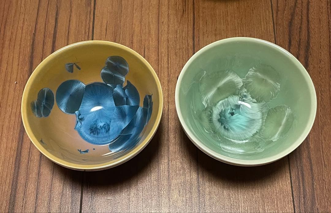 【新品未使用】台湾陶芸家 彭文雄 御寶結晶釉 茶碗 5客セット 箱・説明書付き