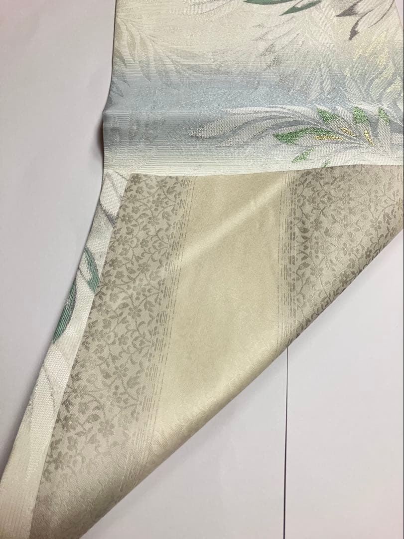 お仕立て上がり名古屋帯　新品未使用品　正絹　西陣織　No.349