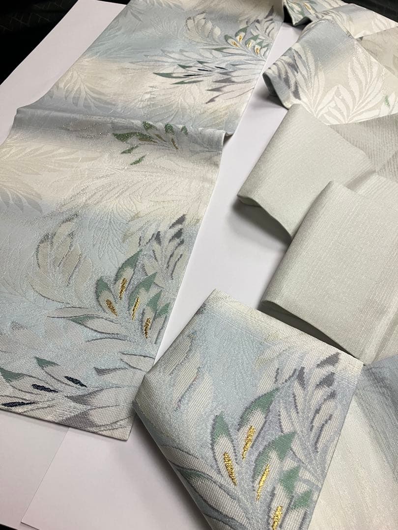 お仕立て上がり名古屋帯　新品未使用品　正絹　西陣織　No.349