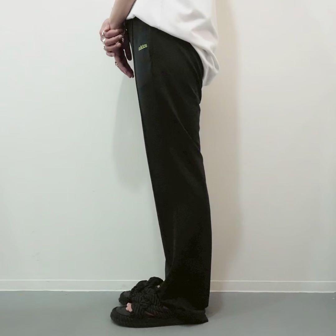 adidas ブラック グリーン ジャージパンツ トラックパンツ 古着