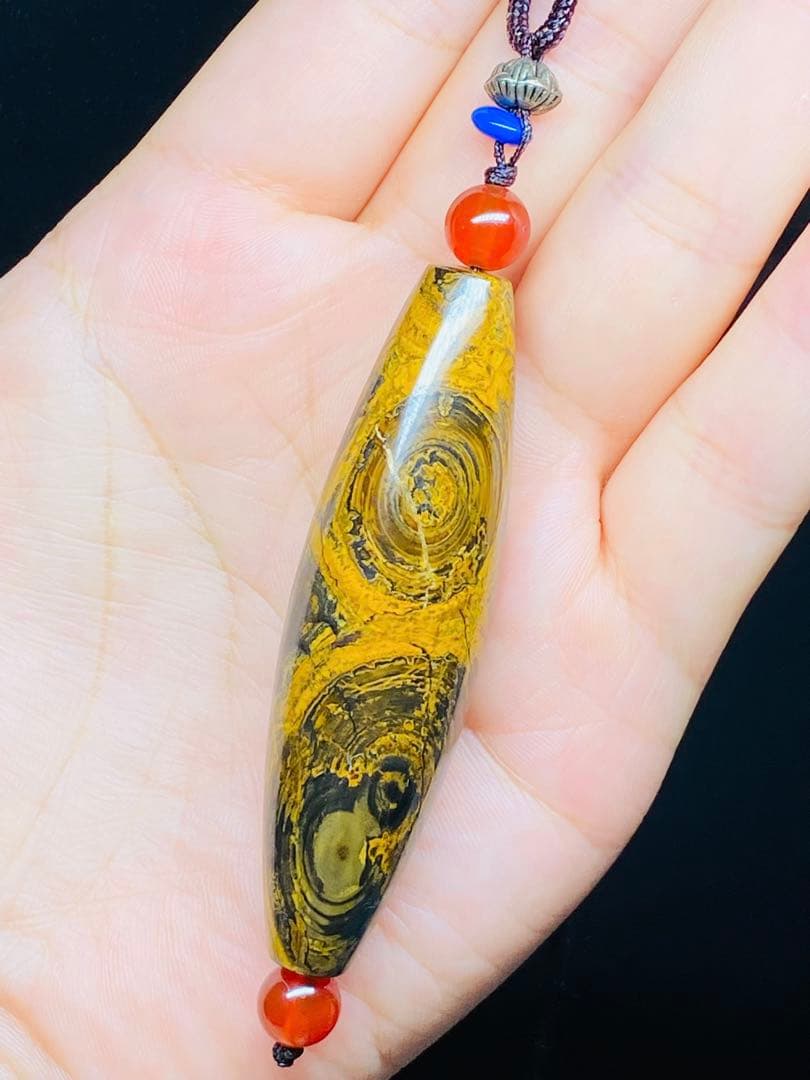 老天珠 ニ龍眼天珠 老鉱天珠 蒙天珠 天珠 自然に作られた天眼 凄まじいパワー