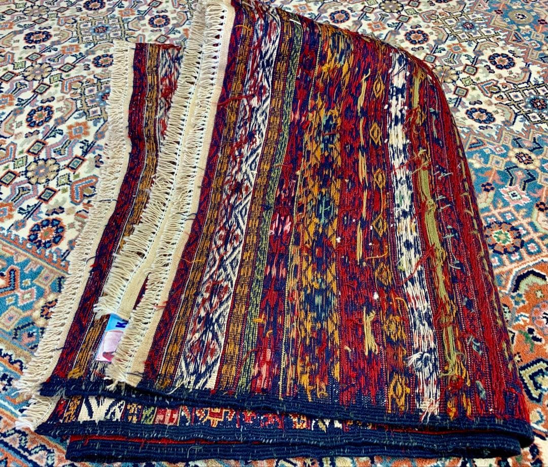 ペルシャ最高品質の最高級キリムラグ/サイズ:110x170cm…rd1.