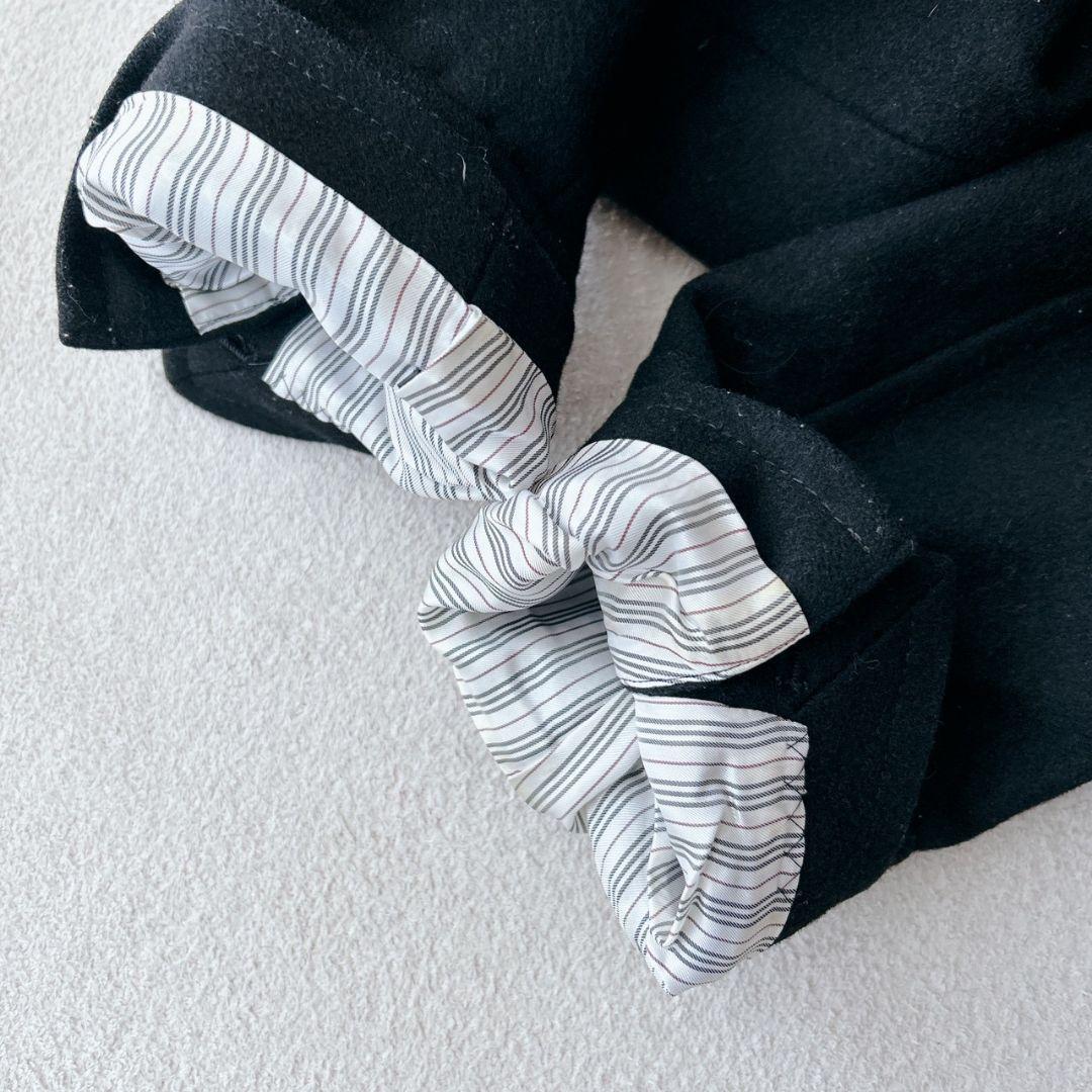 バーバリーブラックレーベル ピーコート ダブルブレスト ノバチェック L 黒