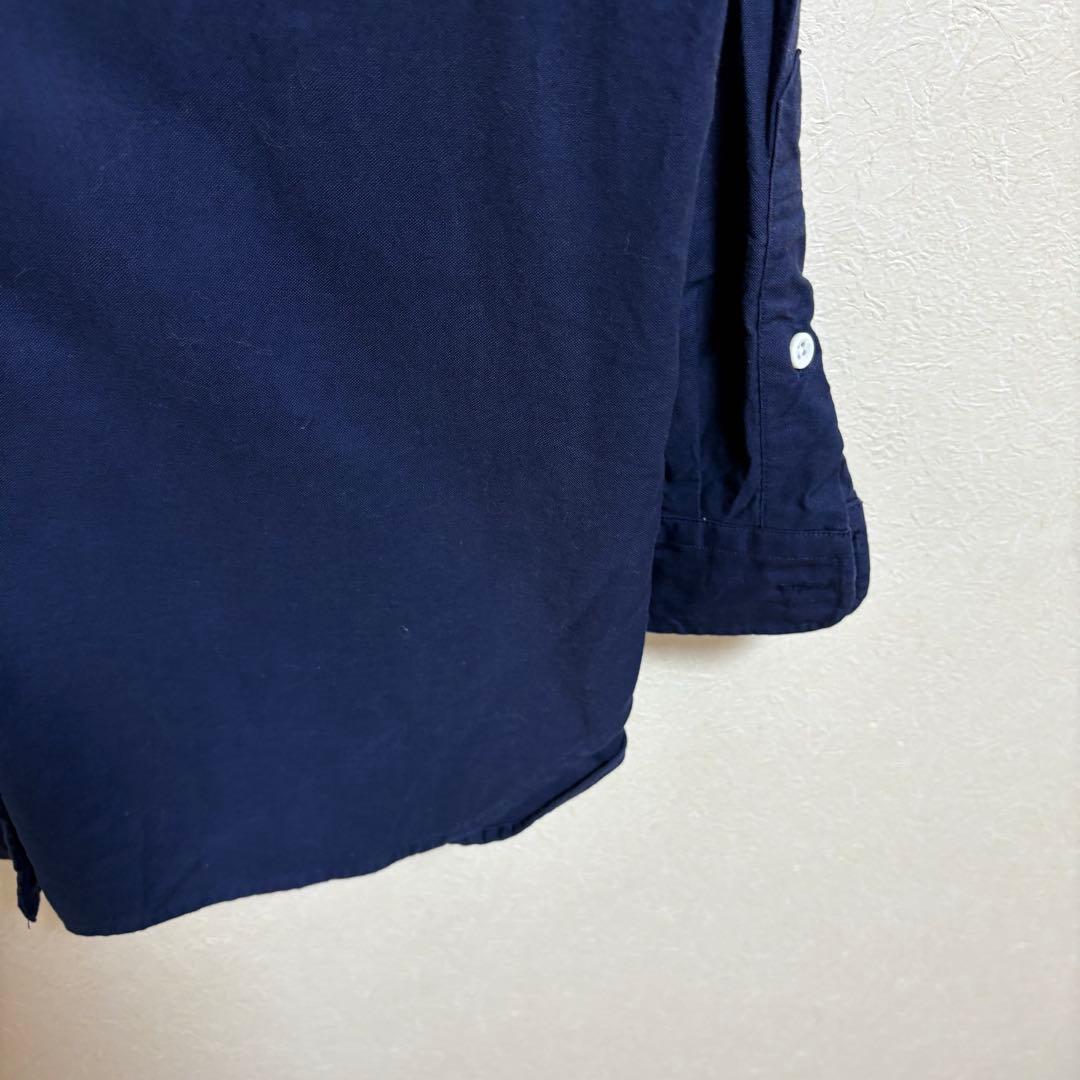 MUSE OXFORD BD長袖シャツ ネイビー ボタンダウン オックスフォード