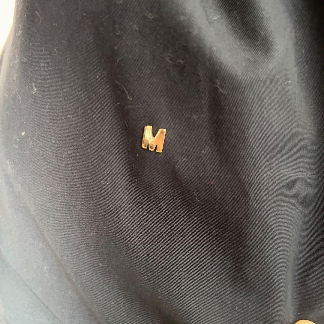 MUVEIL 花刺繍 モッズコート 金ボタン パンジー 蜂 ビジュー フード取外