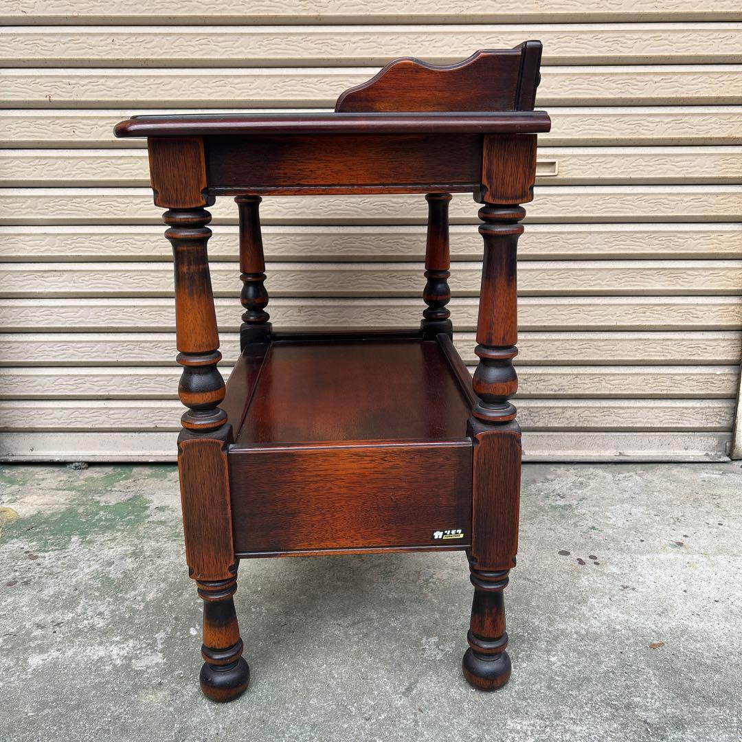 ヴィンテージ　オールドカリモク　コロニアル　電話台　花台　サイドテーブル