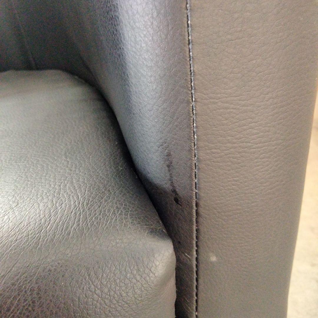 10 IKEA　合皮レザー　アームチェア　1人掛けソファ