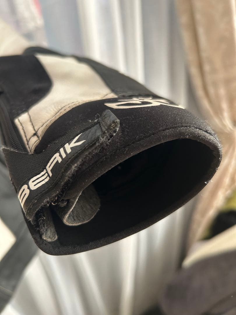 BERIK 2.0 バイク本革　レザージャケット サイズ52 黒/白