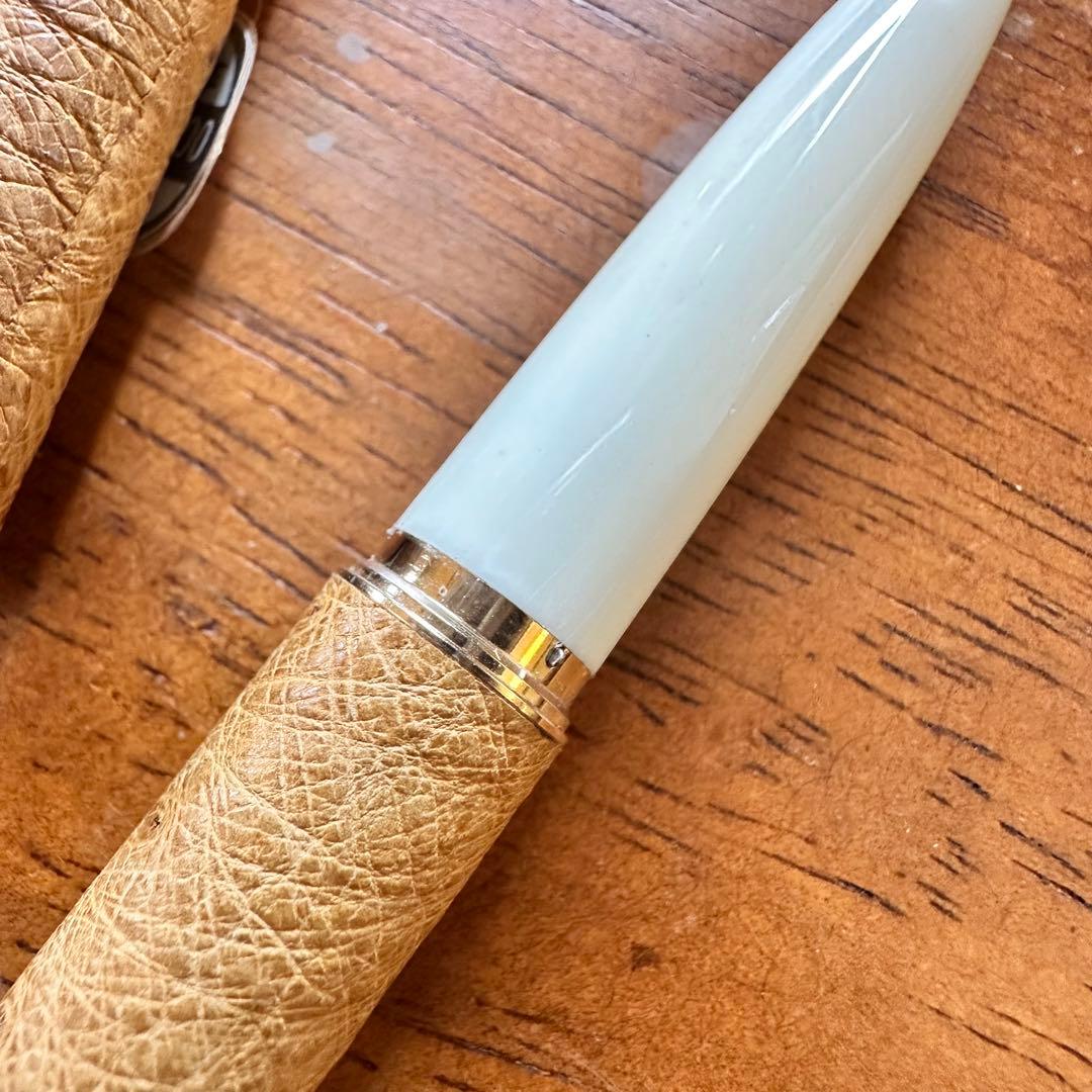 sailor セーラー　万年筆　オーストリッチ　茶　ペン先　18k ②