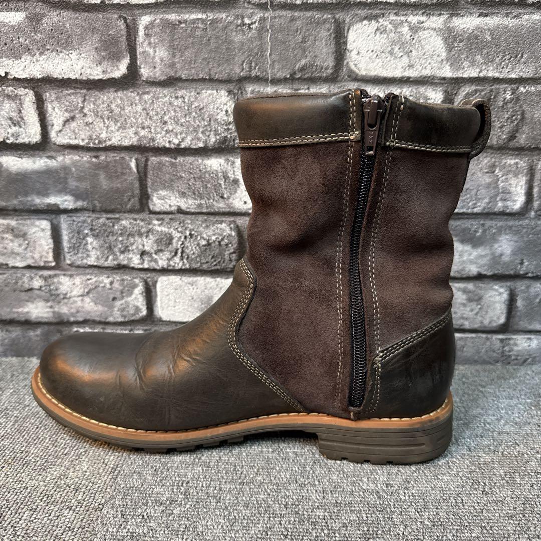 クラークス ブーツ ツートンカラー サイドジップ ゴアテックス 7.5