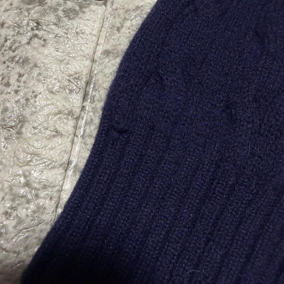 ラルフローレン　ケーブルニットカーデ　カシミヤ100% スタンドカラー