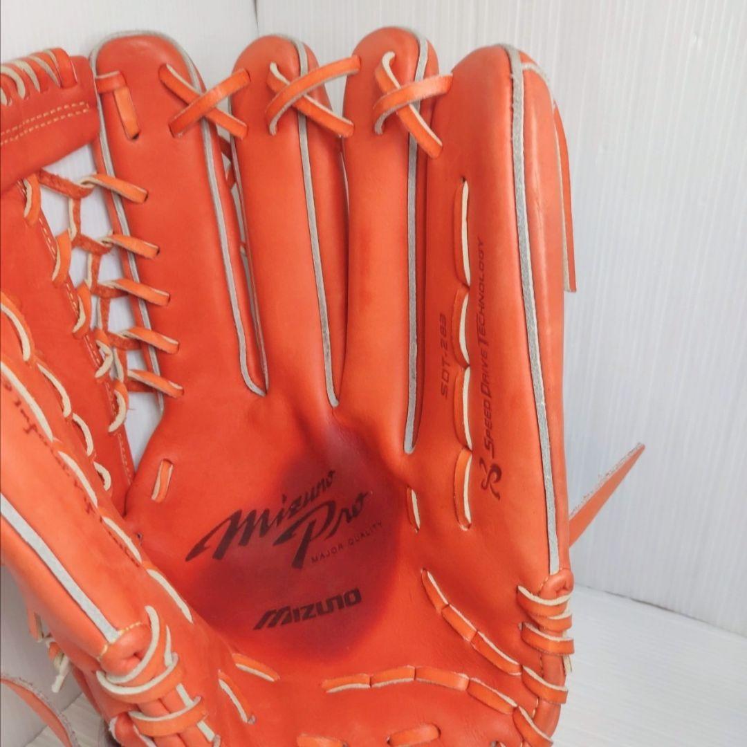 美品！ミズノプロ 硬式野球グローブ（オレンジ）