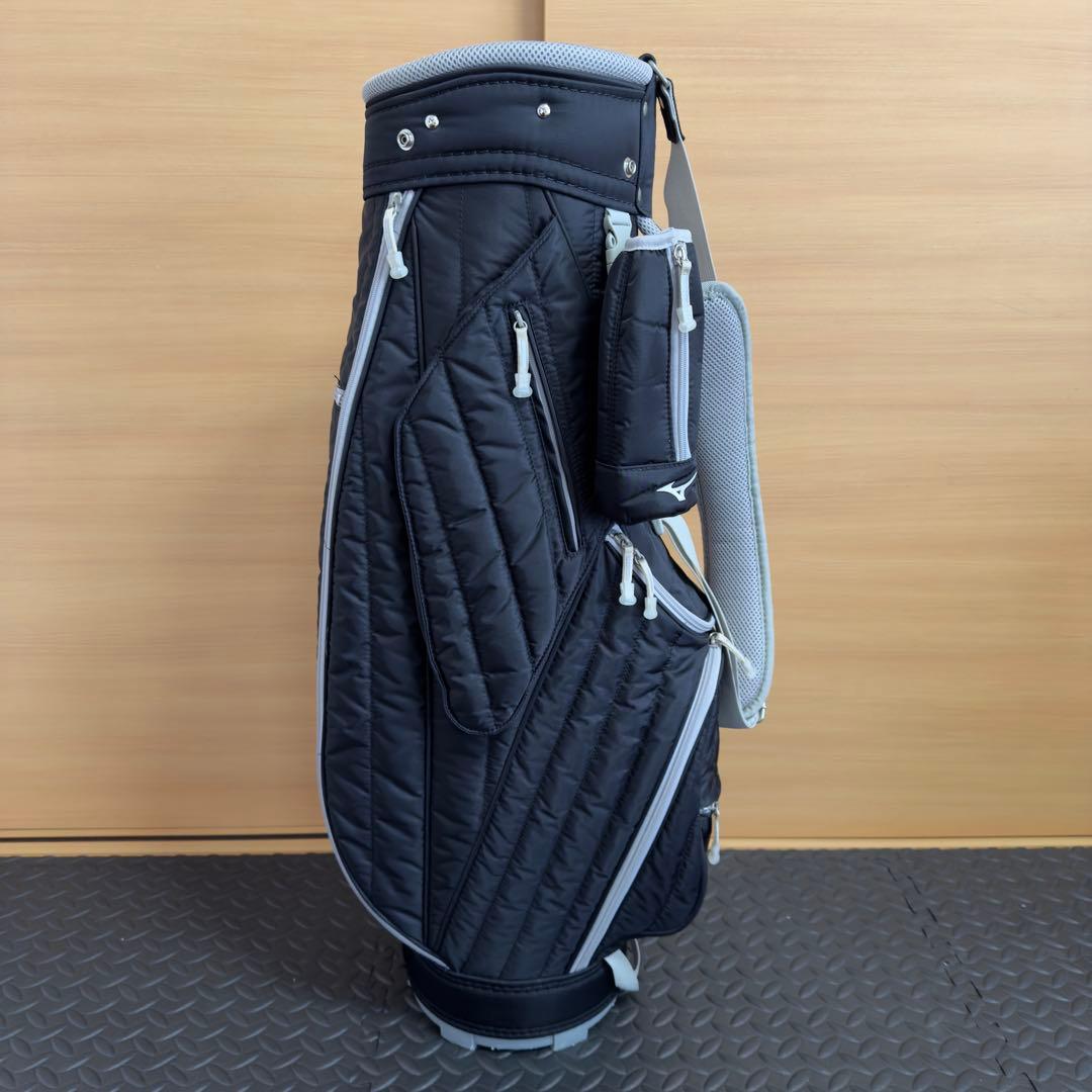 MIZUNO 軽量 キャディバッグ 5分割 ブラック フード付き レディース向け