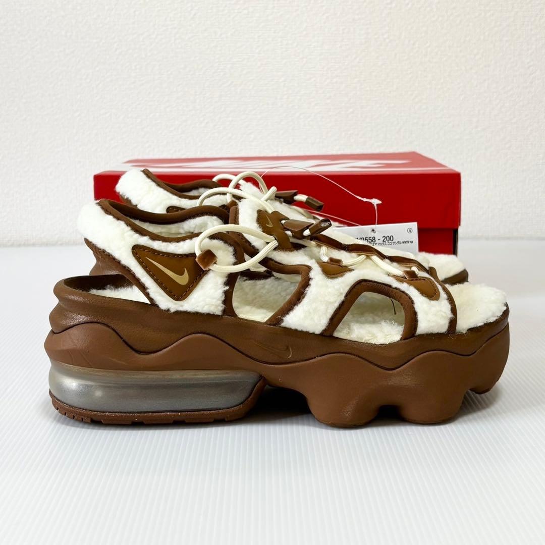 新品未使用　NIKE エアマックスココ　ファー　ボア　サンダル　25cm 茶
