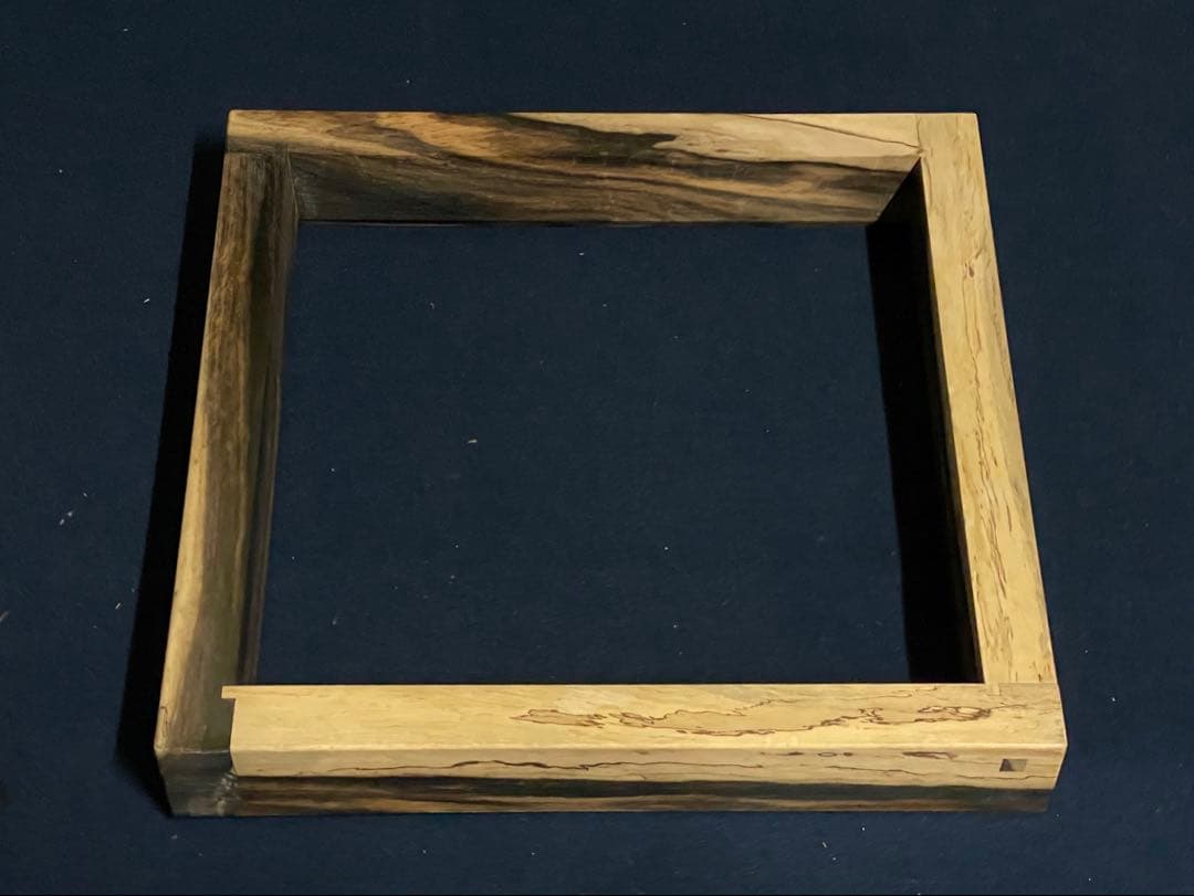 割引‼️【美品】「母」 銘木 黒柿 炉縁 渡邉 可映 共箱 茶道具 （1125B）