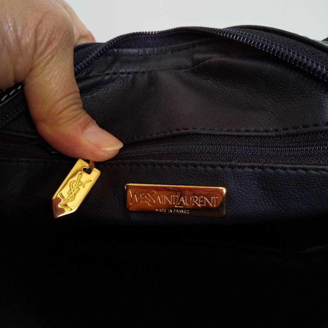 Yves Saint Laurent ネイビー ショルダーバッグ