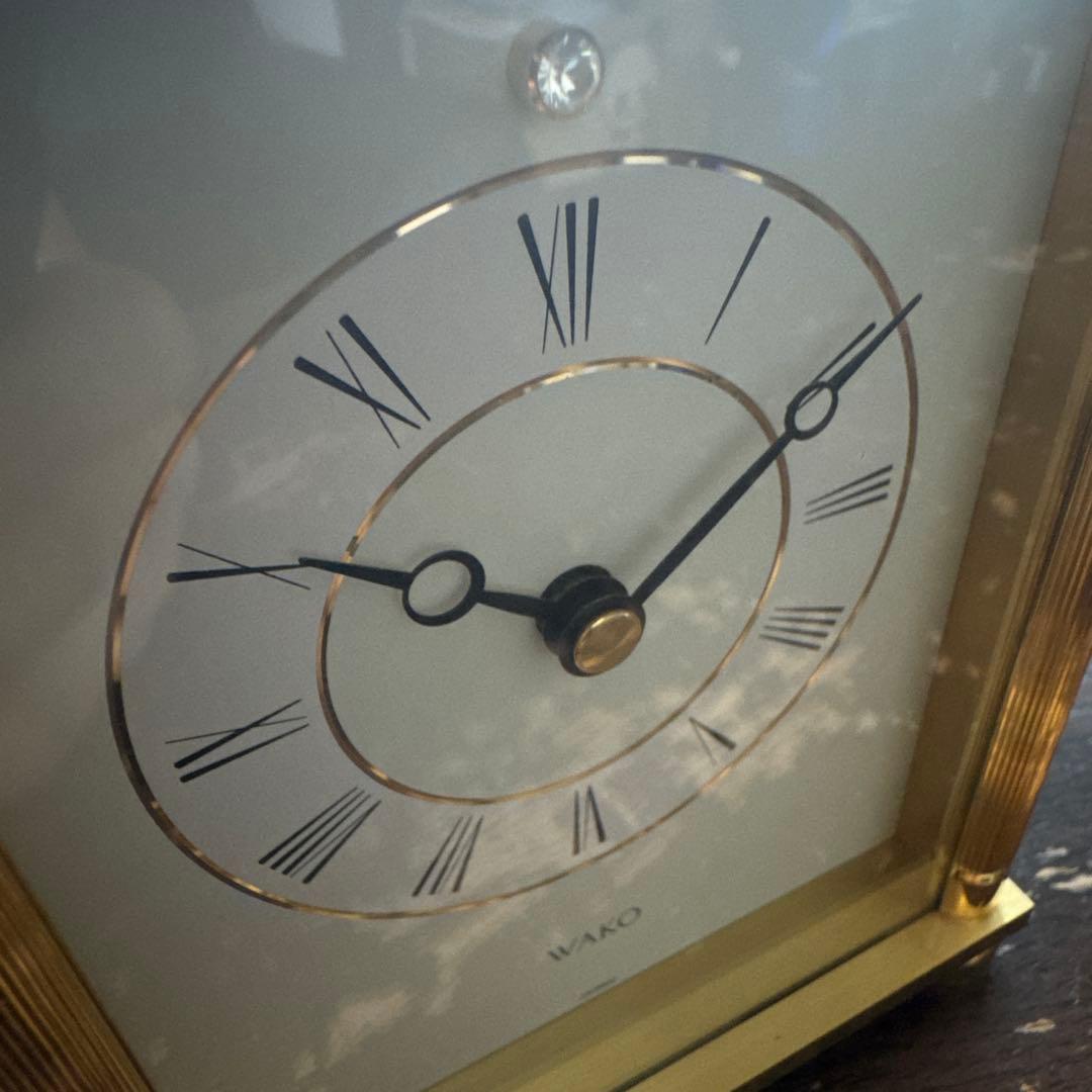 WAKO ゴールド仕上げ 置時計