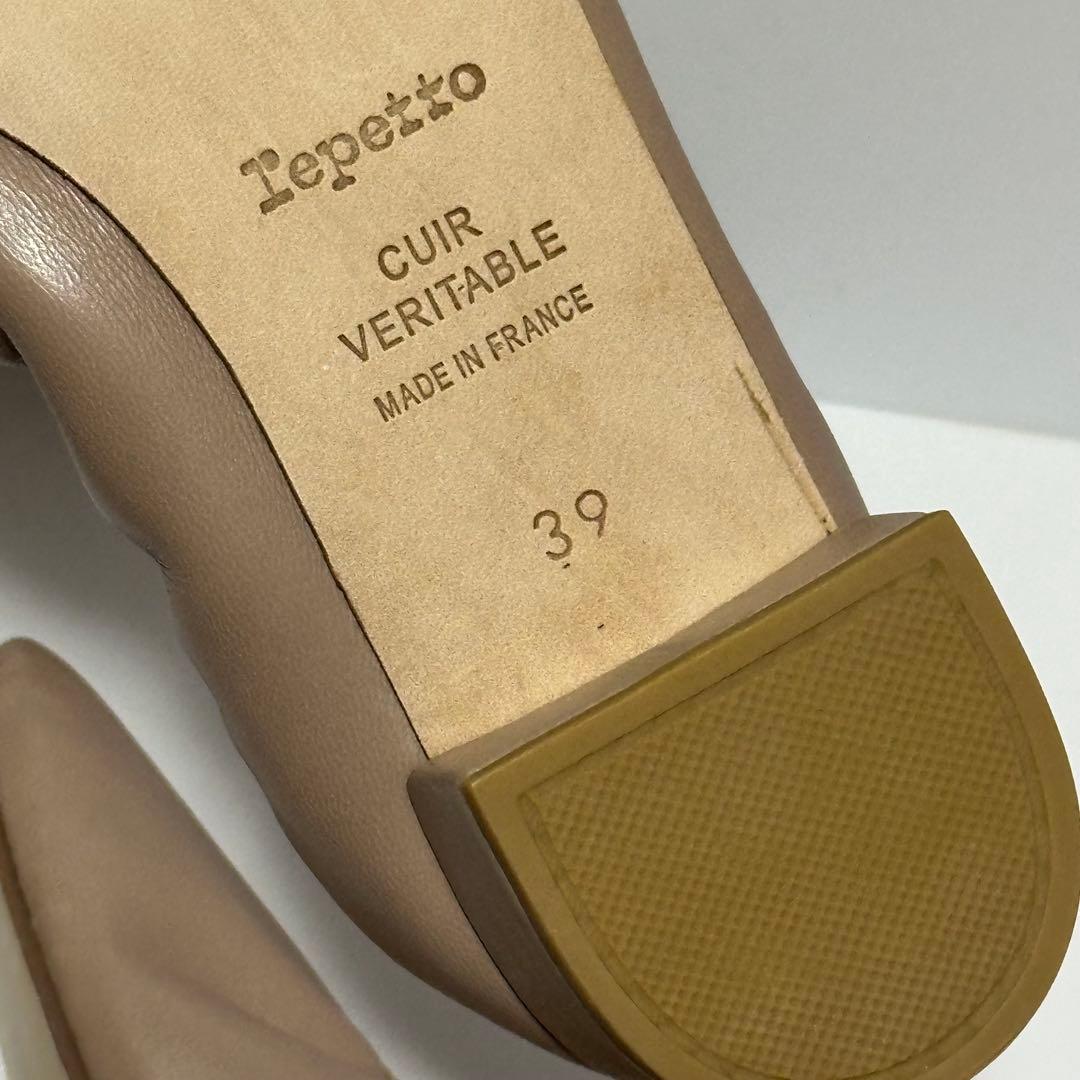 Repetto 室内試着のみ 39 ローガンパンプス バレエシューズ ラム革