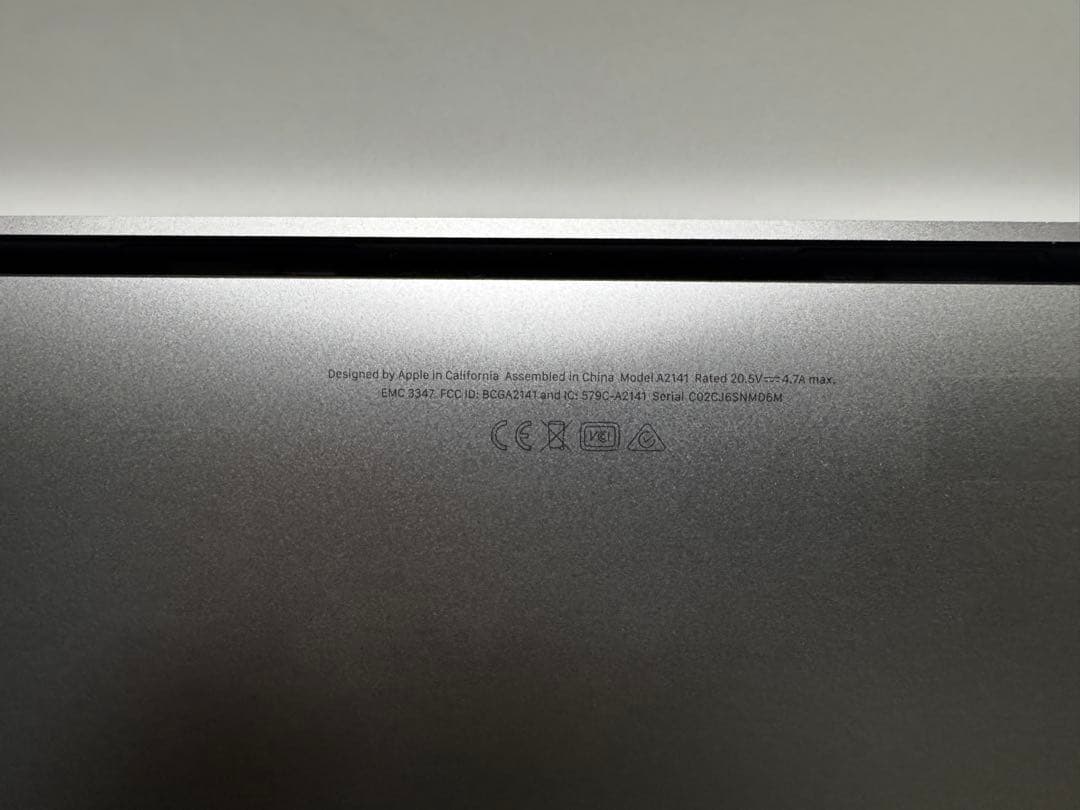 MacBook本体 MacBook Pro 16-inch 2019 i7/16GB/512GB
