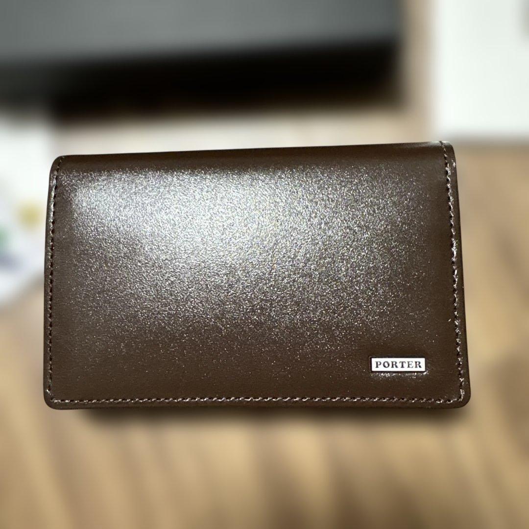 PORTER ブラウン レザー 名刺入れ