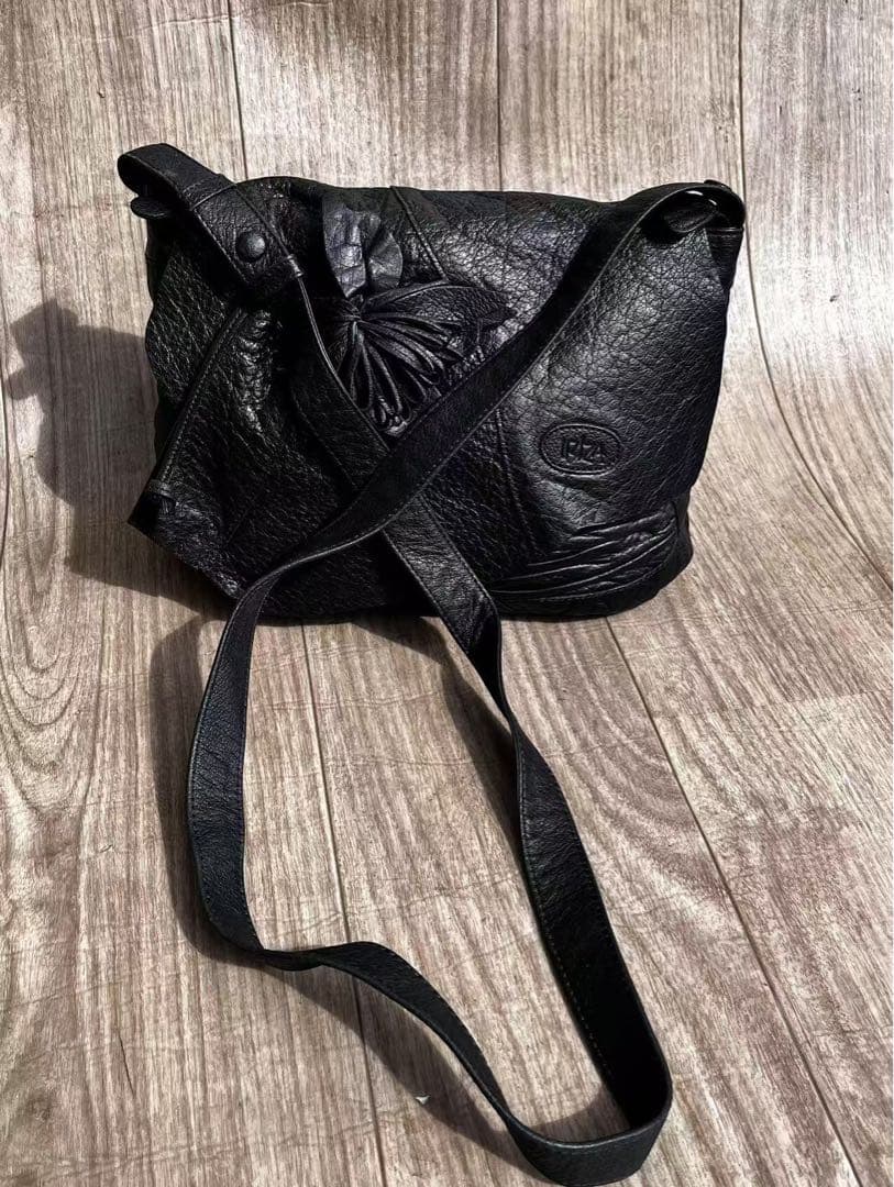 未使用 IBIZA イビザ　ショルダーバッグ　パッチワークエレファント象革　黒色