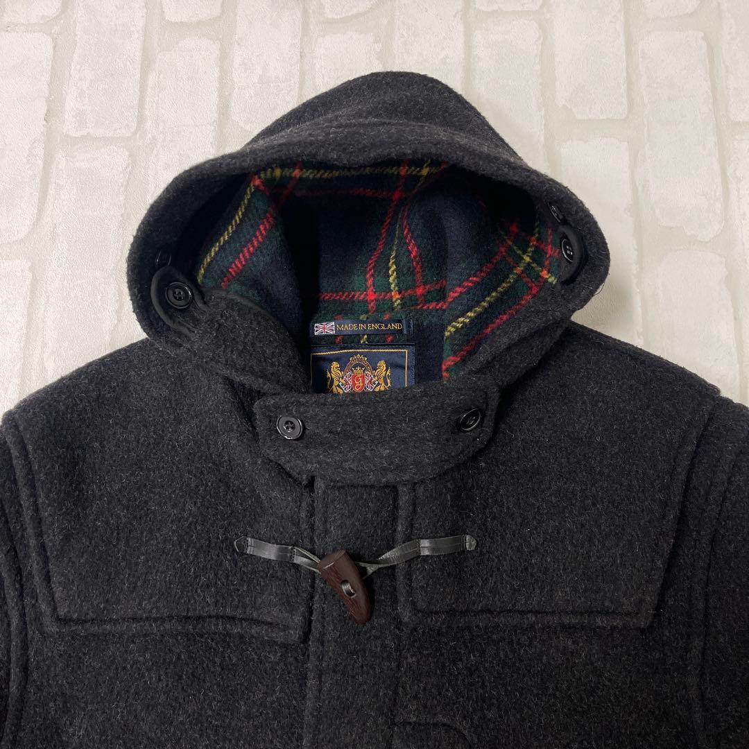 グローバーオール gloverall 英国製 チェック ダッフルコート 38