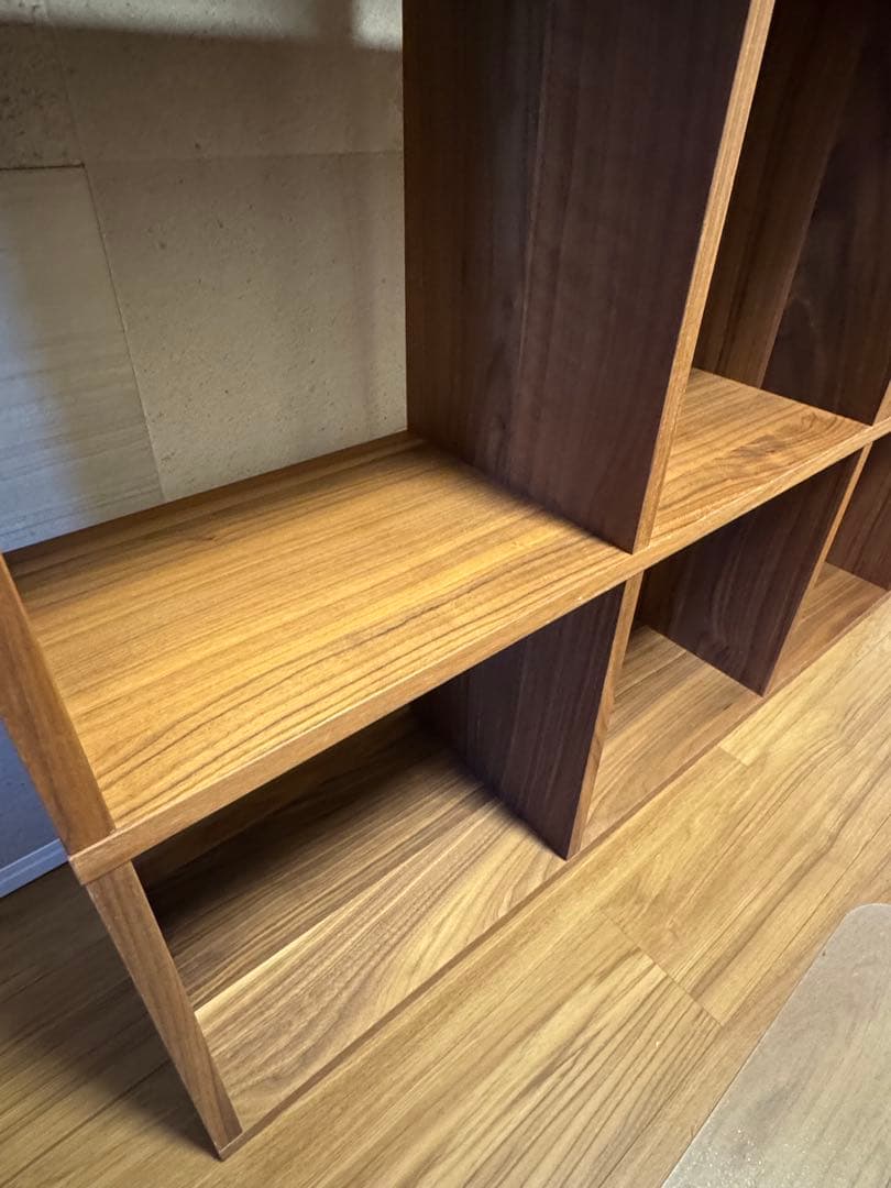 無印良品　スタッキングシェルフセット・３段×３列・ウォールナット材