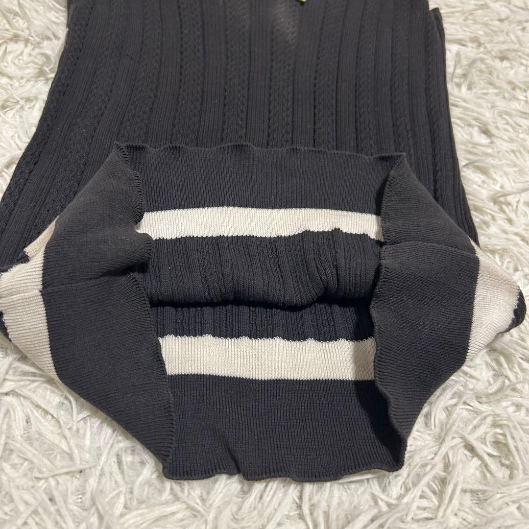 CHANEL シェルロゴプレート リボン 襟付き リブニットキャミソール シルク