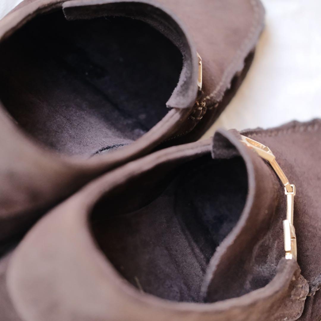 GUCCI グッチ スエードホースビットローファー 茶41.5E