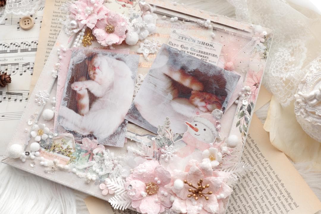 Pink Christmas フォトフレーム☃　完成品