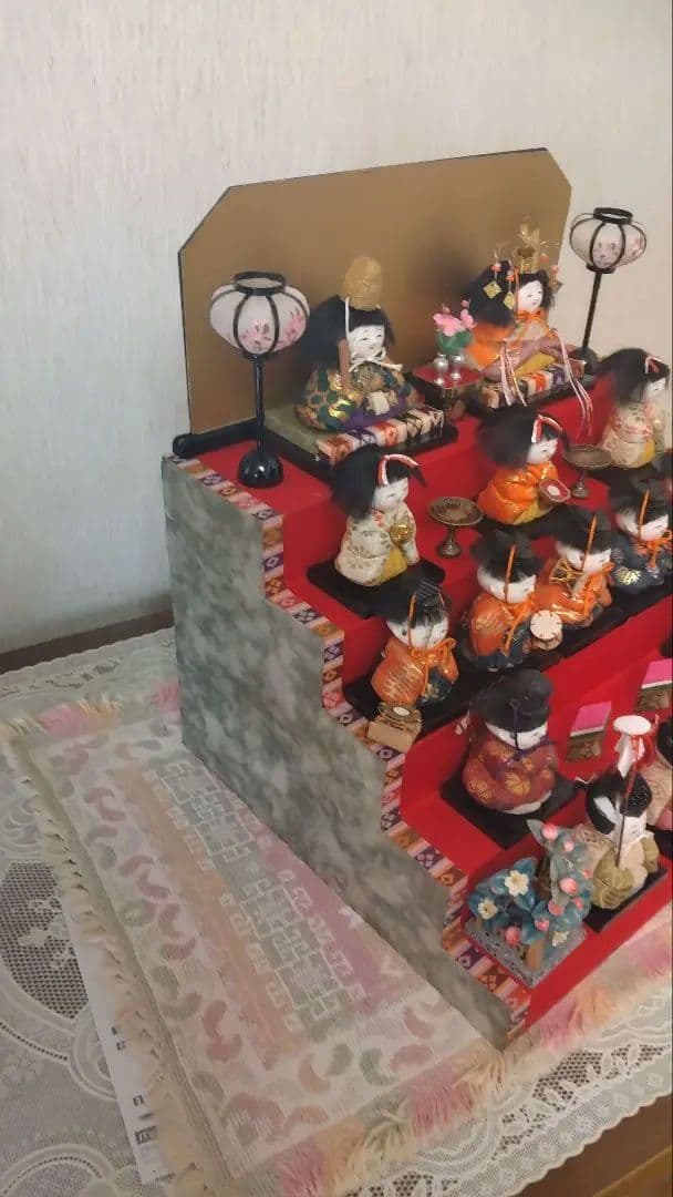 雛人形セット 15体 伝統的装飾付き