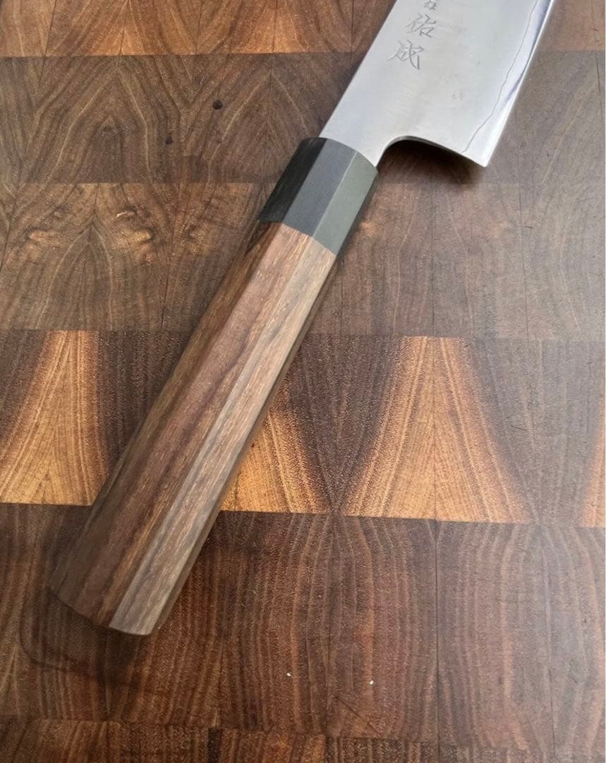 佑成 SG2 粉末ハイス鋼 牛刀　240mm 包丁　 紫檀柄　鞘付　霞仕上げ