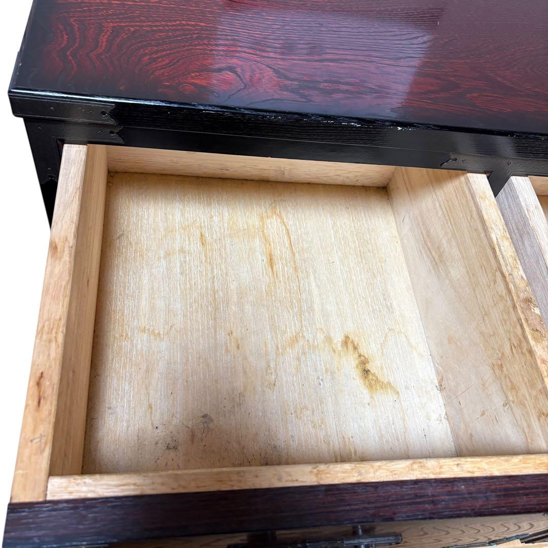 昭和レトロ　和箪笥 時代箪笥 和箪笥　金具付き 木製　民芸家具 アンティーク調