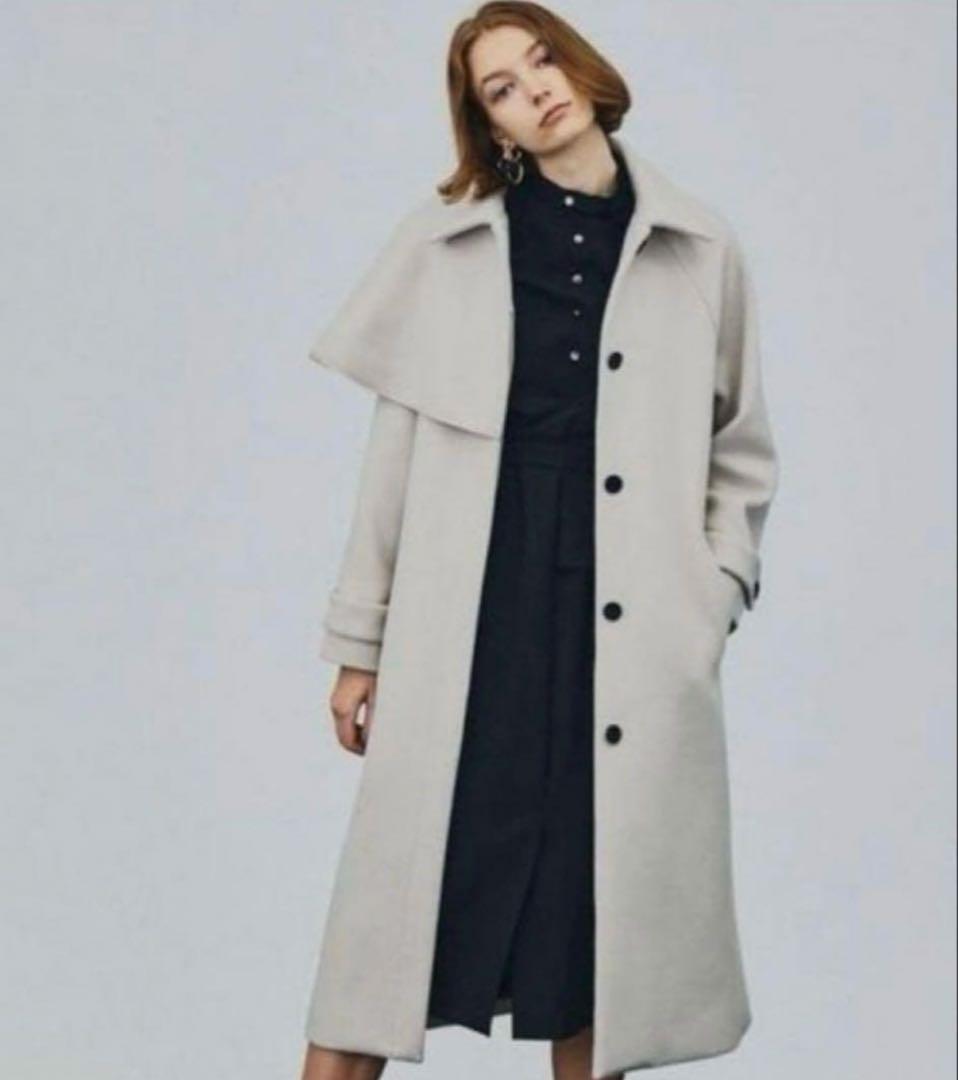 【極美品】完売品✨️ユナイテッドトウキョウ ハーフ ケープ ステン コート ウール