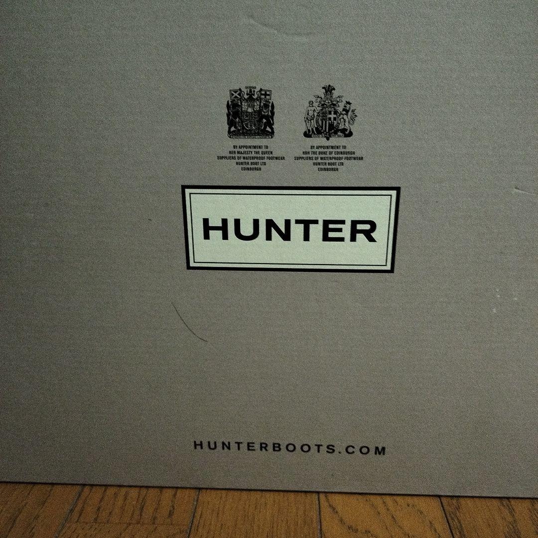 新品　箱あり！　HUNTERレインブーツ　グリッターブラック25cm